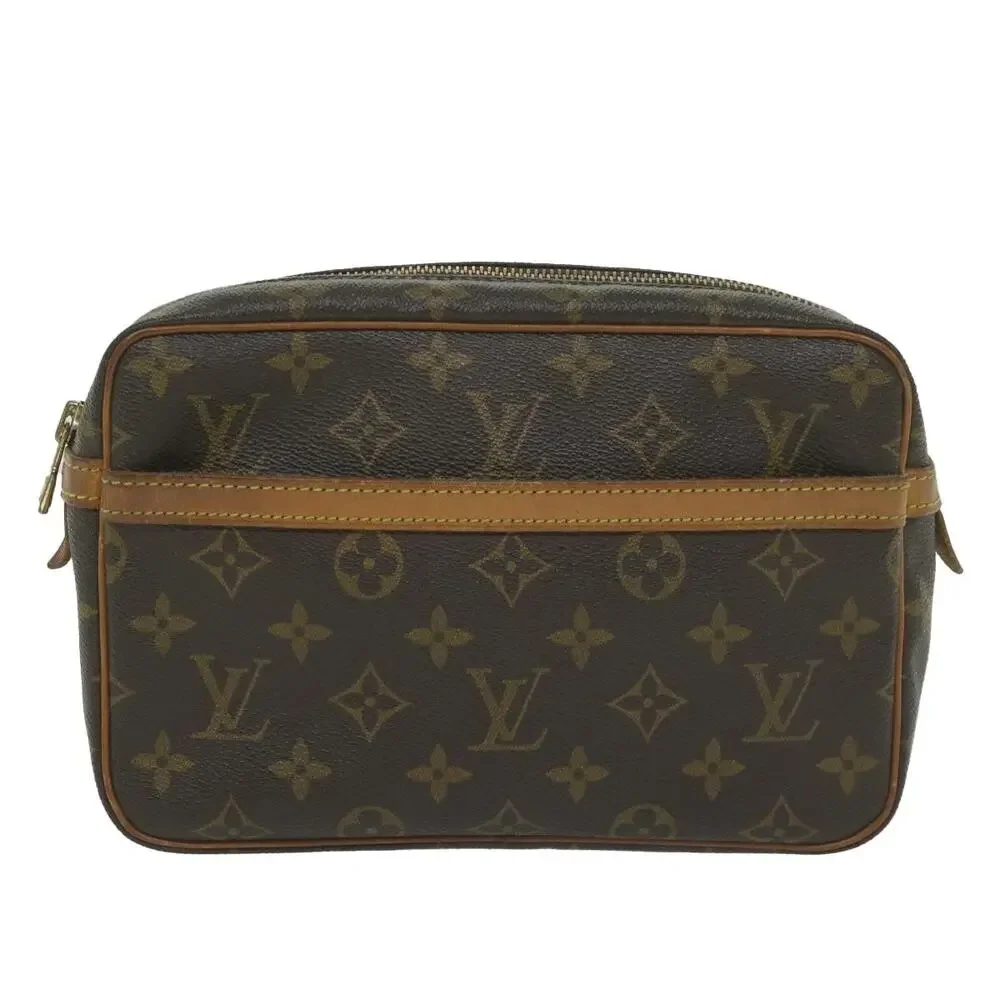 Louis Vuitton Monogram Compiegne 23 Clutch Bag Brown